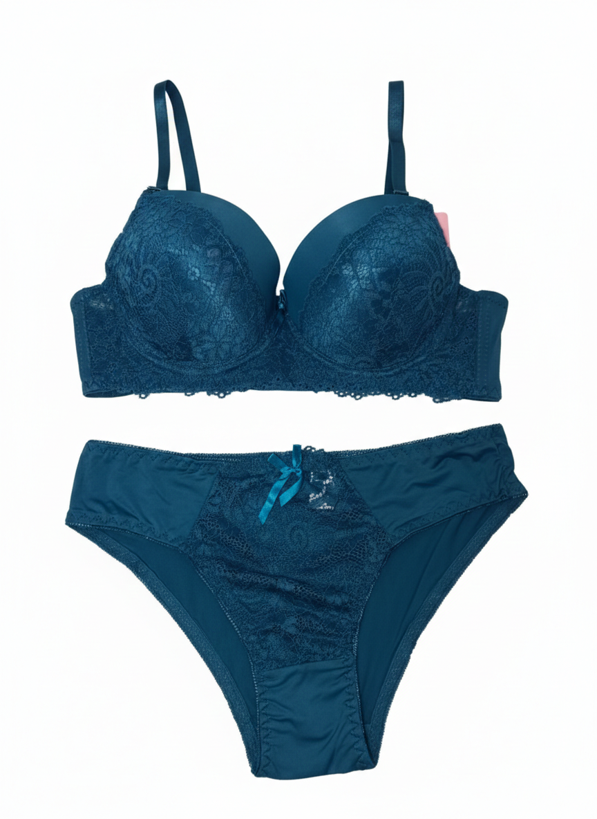 Royal Lace Push-Up Bra & Panty Set