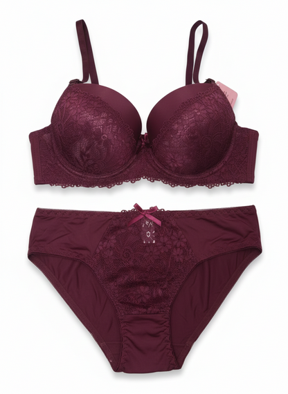Royal Lace Push-Up Bra & Panty Set