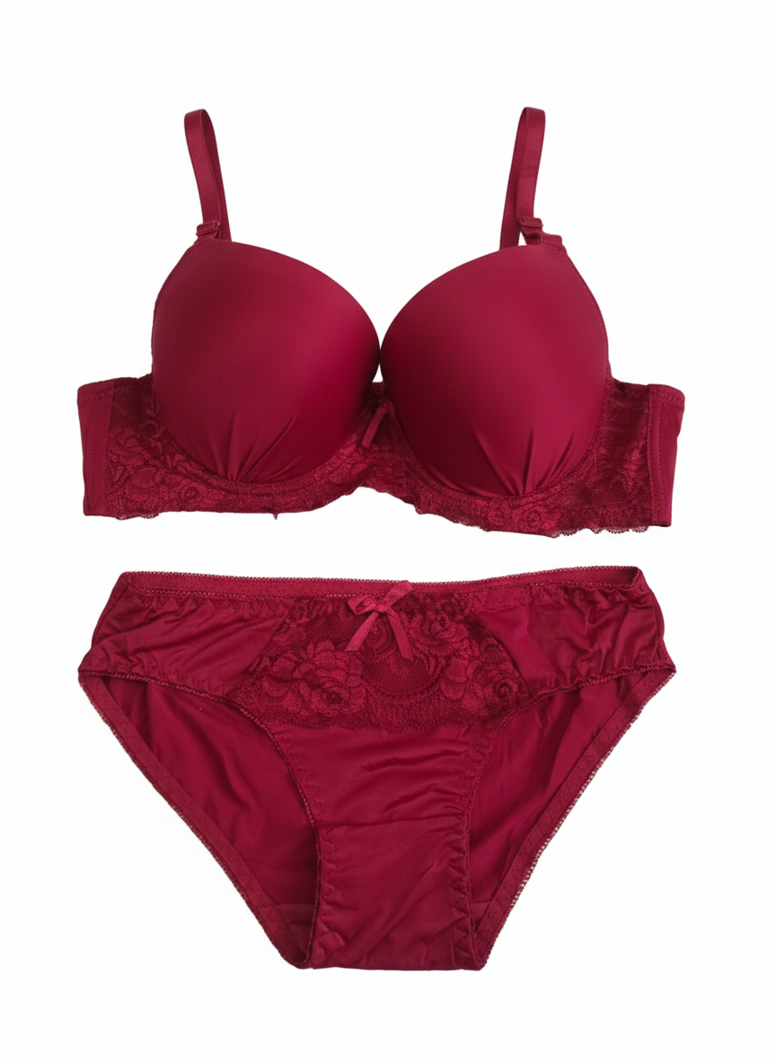 Luxury Floral Lace Padded Bra & Panty Set